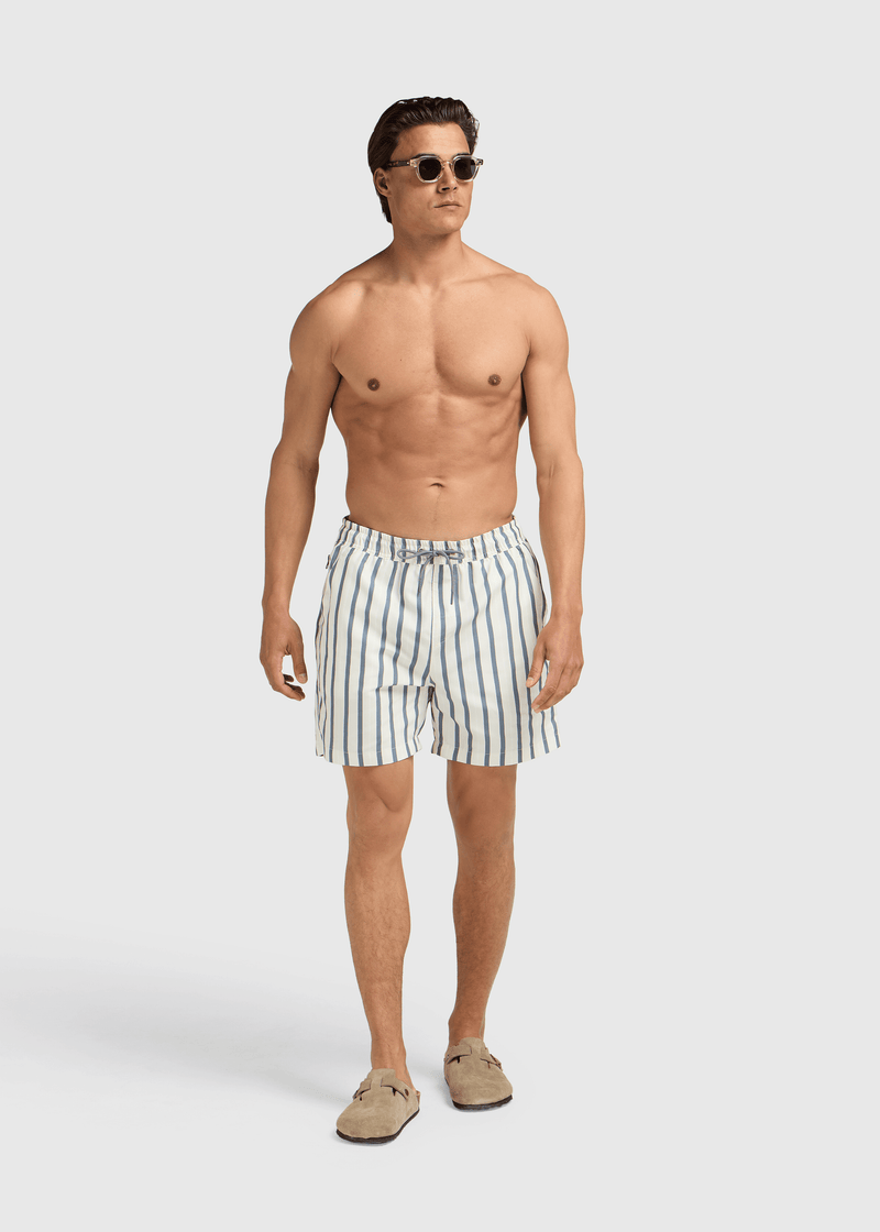 Multi Striped Swim Short - Sand