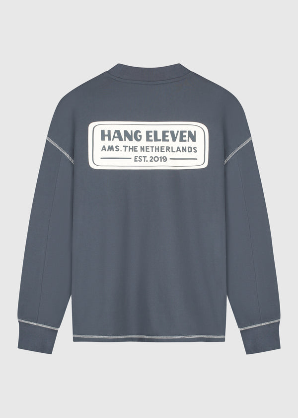 Heavy Badge Longsleeve - Navy Blue