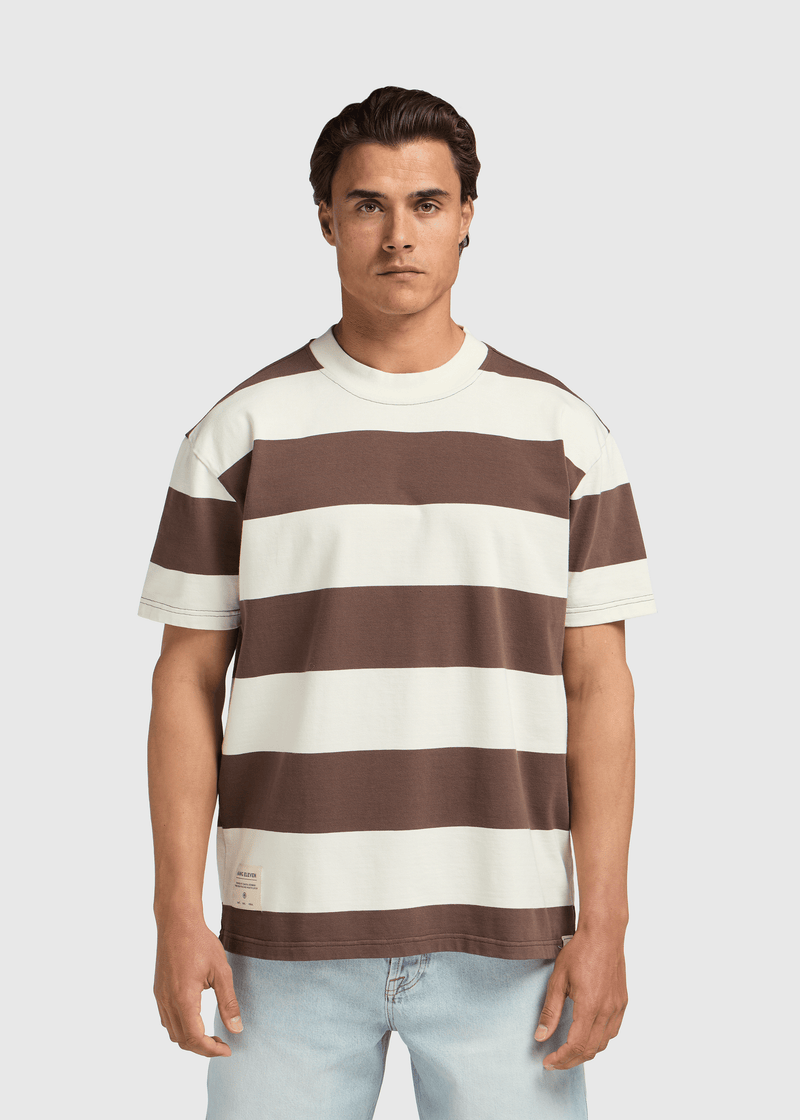 Big Stripe Tee - Braun
