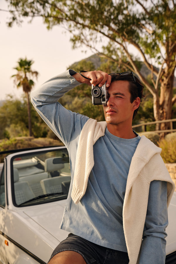 Bobby Washed Longsleeve - Light Blue
