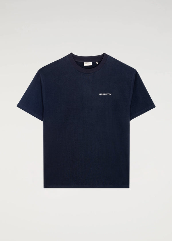 Organic Botanic Tee - Navy Blue