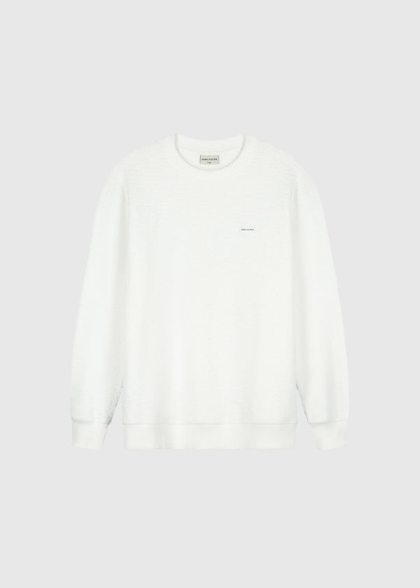 Premium Bouclé Crewneck - Ecru