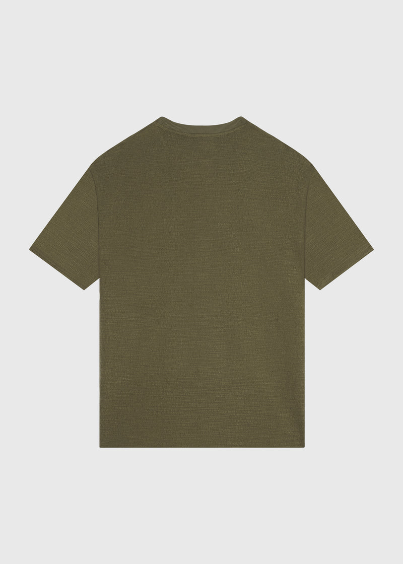 Boucle Tee -  Olive Green