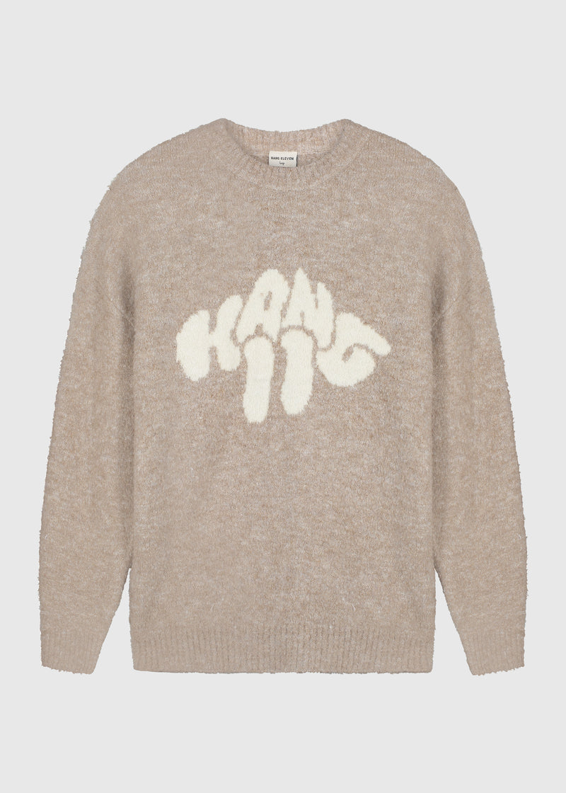 Bouclé Logo Knit - Sand