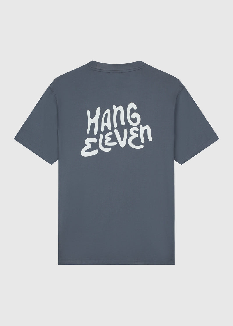 Marken-T-Shirt – Ombre-Blau