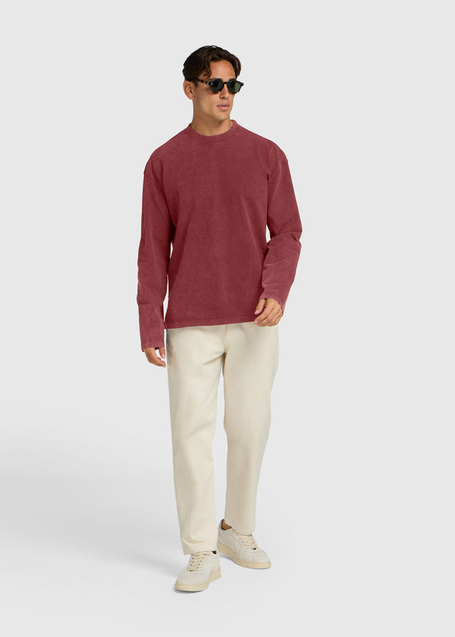Bobby Washed Longsleeve - Red