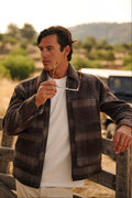 Harry Check Overshirt - Brown