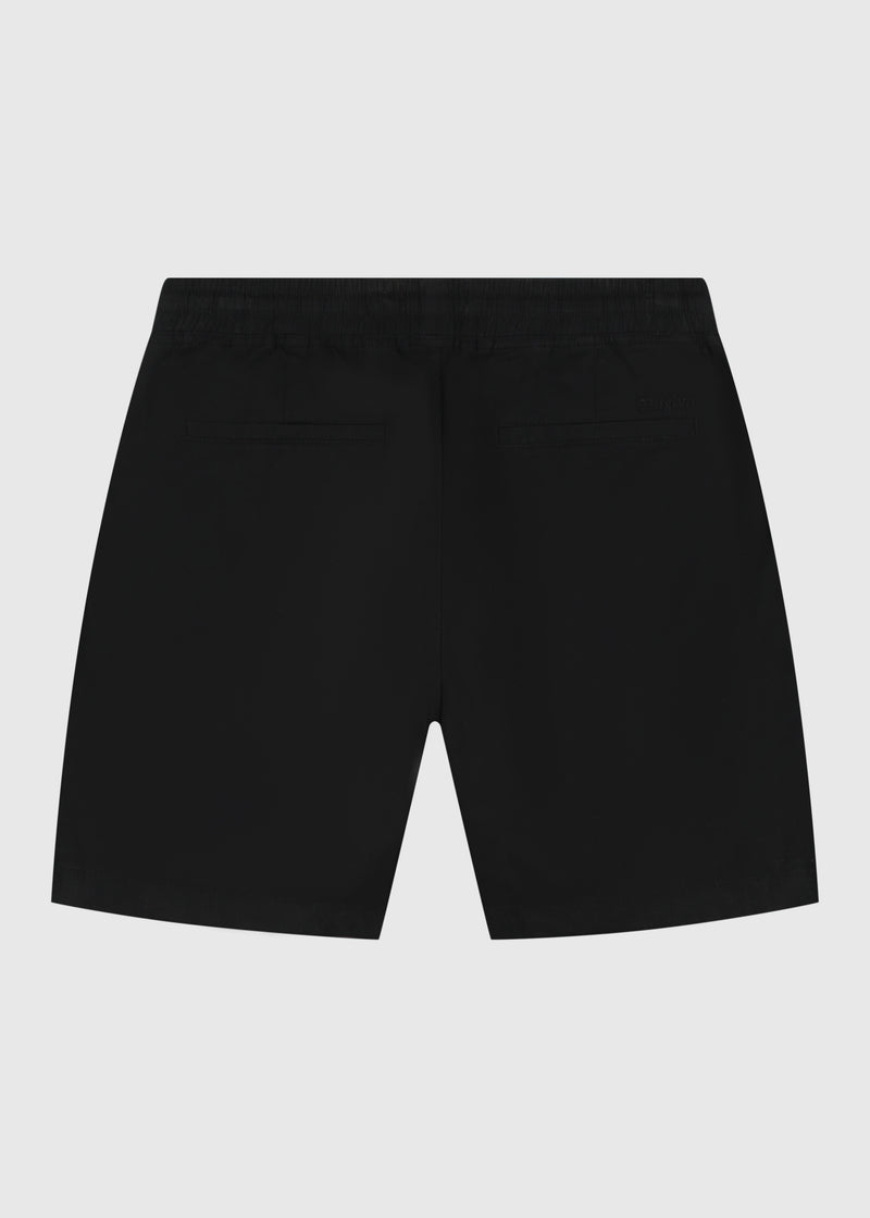 Gewaschene Chino-Shorts – Schwarz