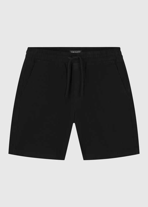Gewaschene Chino-Shorts – Schwarz