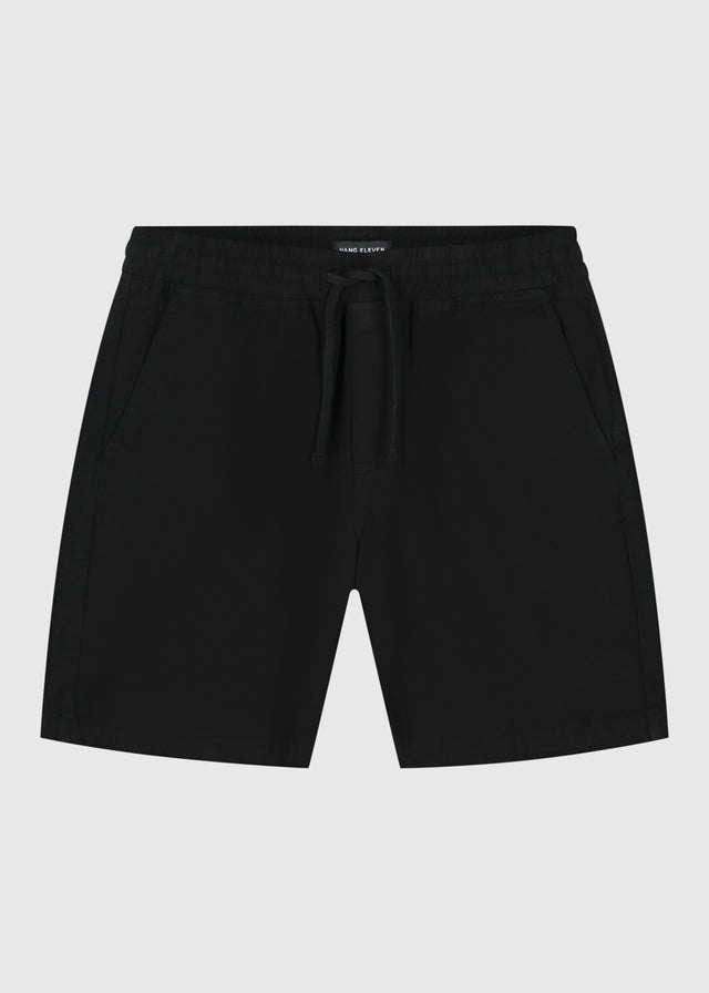 Gewaschene Chino-Shorts – Schwarz