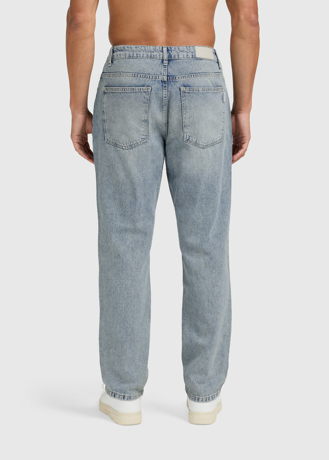 Die Clean Straight Jeans – Pfefferblau 