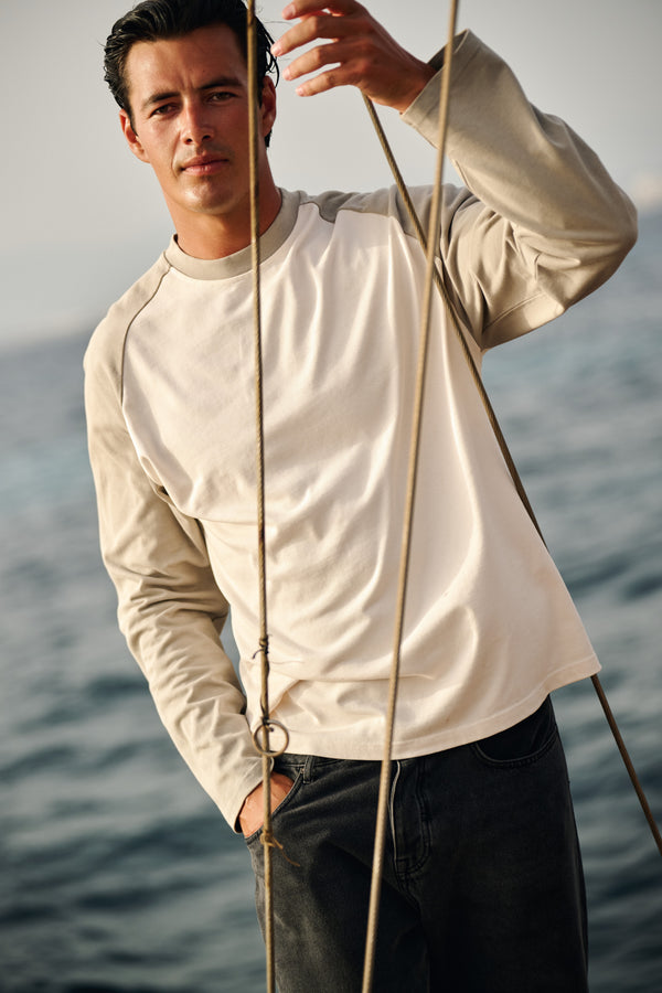 Colour Block Longsleeve - Dove