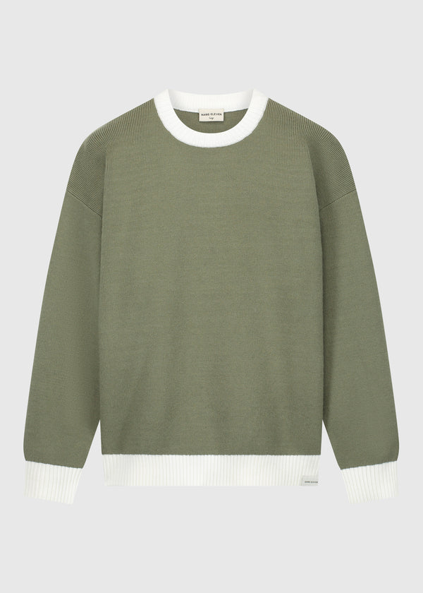Contrast Knit - Green
