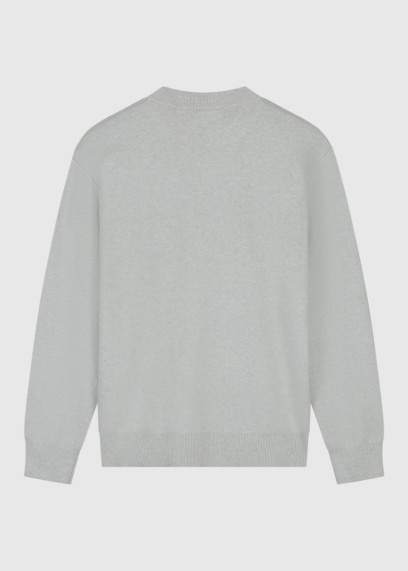 Compact Knit Crewneck - Grey Melee