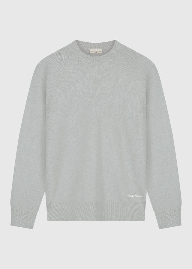Compact Knit Crewneck - Grey Melee