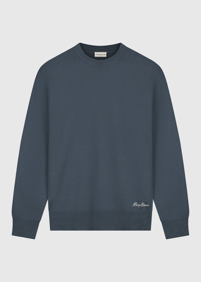 Compact Knit Crewneck - Ombre Blue