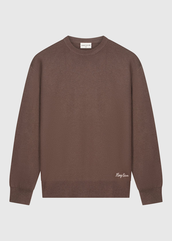 Compact Knit Crewneck - Espresso