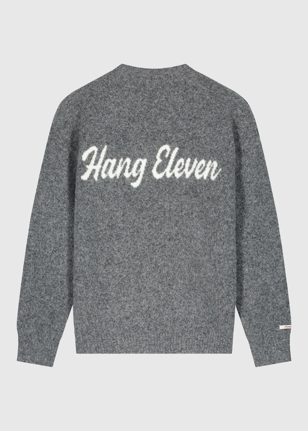 Cozy Brand Knit Crewneck - Anthracite
