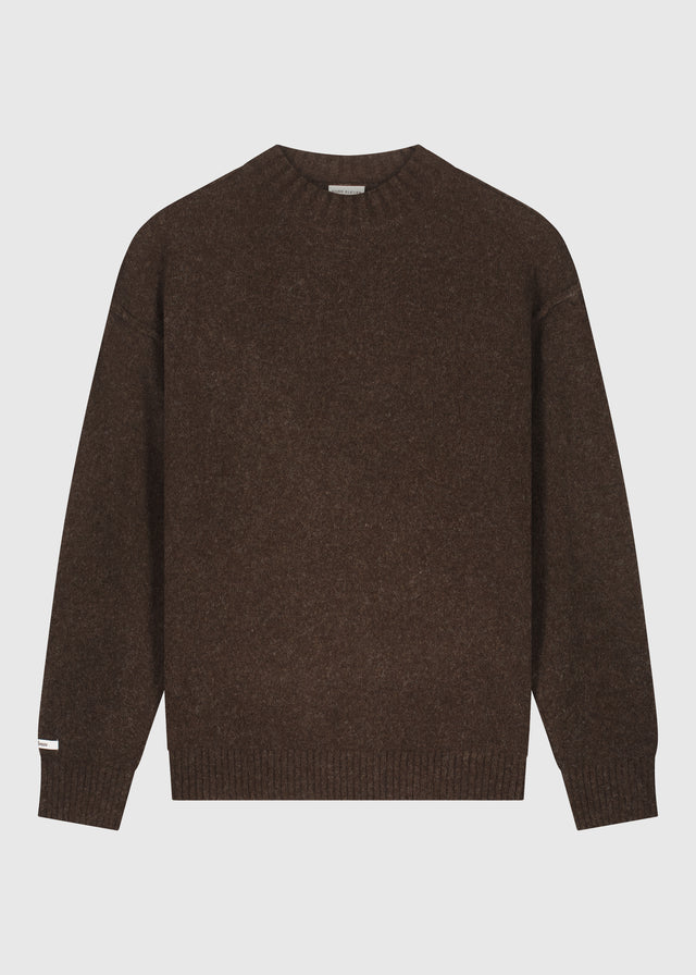 Col rond en tricot confortable - Taupe