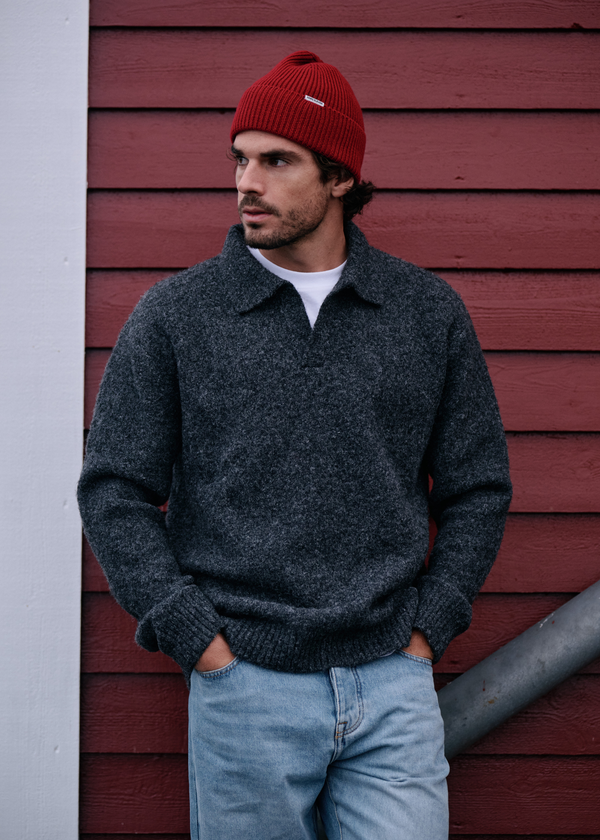 Polo en Tricot Confortable - Anthracite