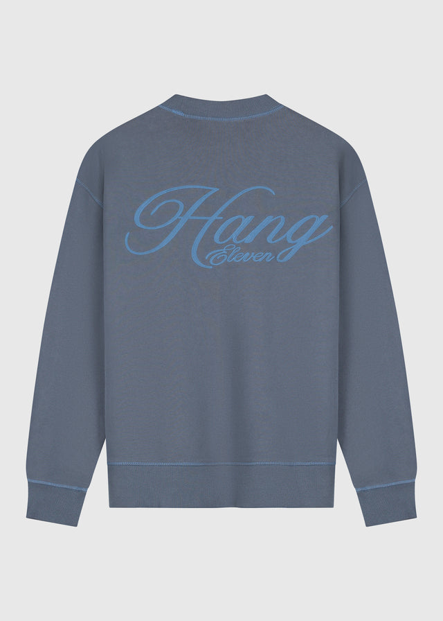 Cursive Crewneck - Navy Blue