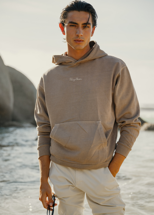 Heavyweight Logo Hoodie - Washed Brown