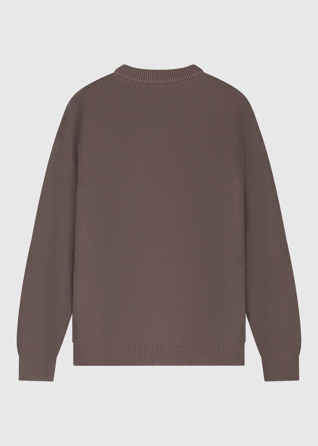 Embro Strickpullover mit Rundhalsausschnitt – Steingrau
