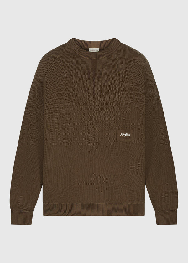 Embro Strick-Rundhalsausschnitt – Espresso