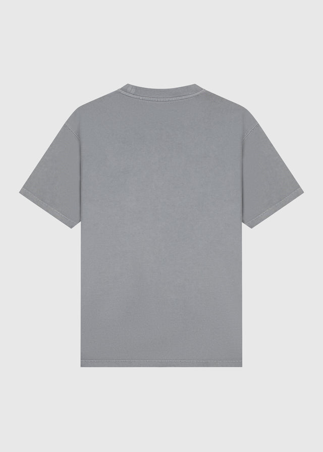Gewaschenes Essential-T-Shirt – Steingrau