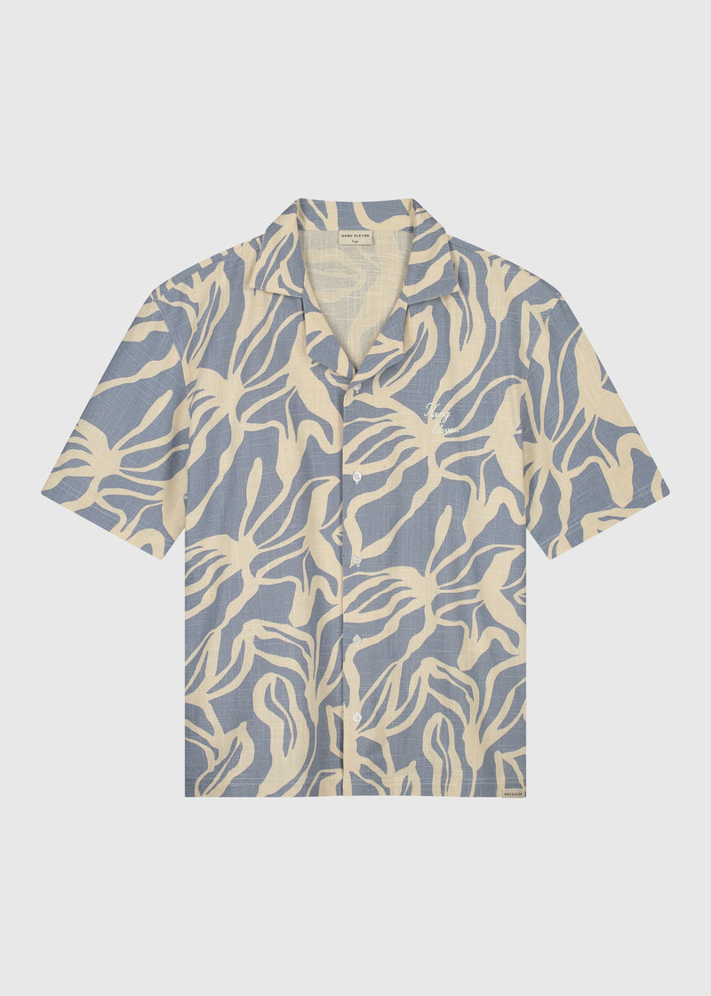 Plants Slub Shirt - Dusty Blue
