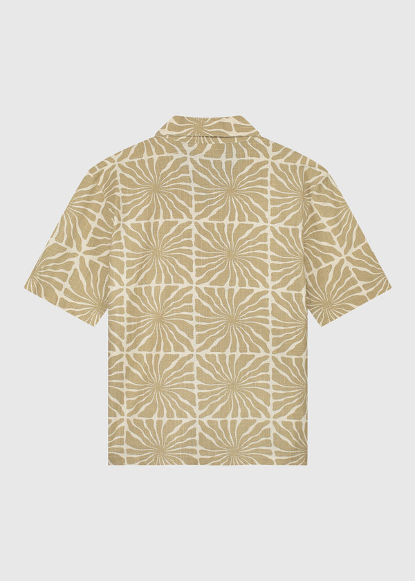 Flower Slub Shirt - Sand