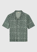Flower Slub Shirt - Green