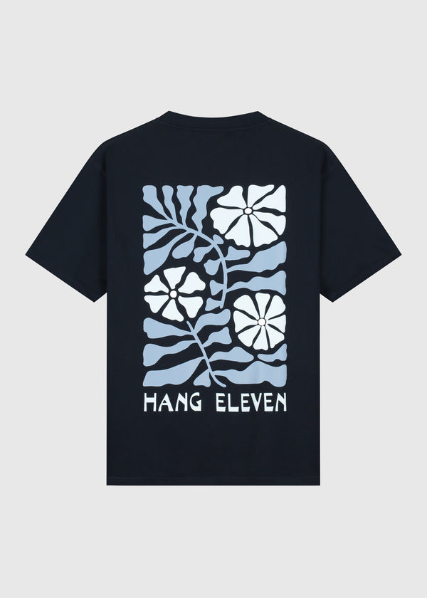 Flowers Tee - Navy Blue