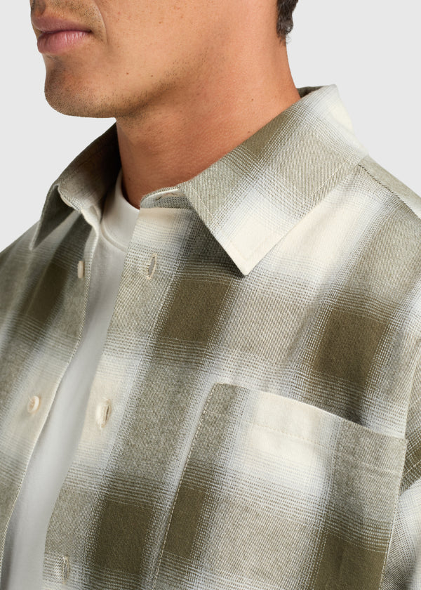 Gradient Seersucker Shirt - Sand