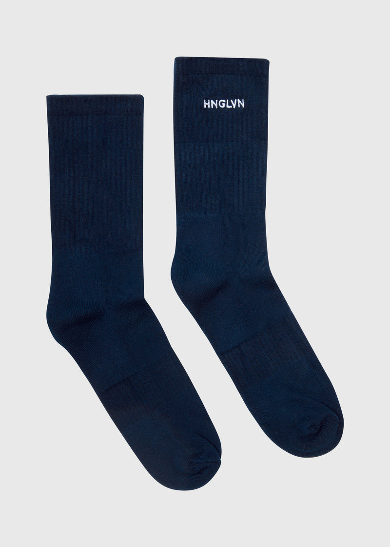 Hang Eleven Socken mit kleinem Logo – Marineblau