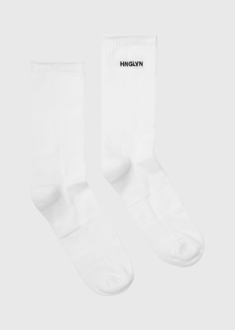 Small Logo Sock - White