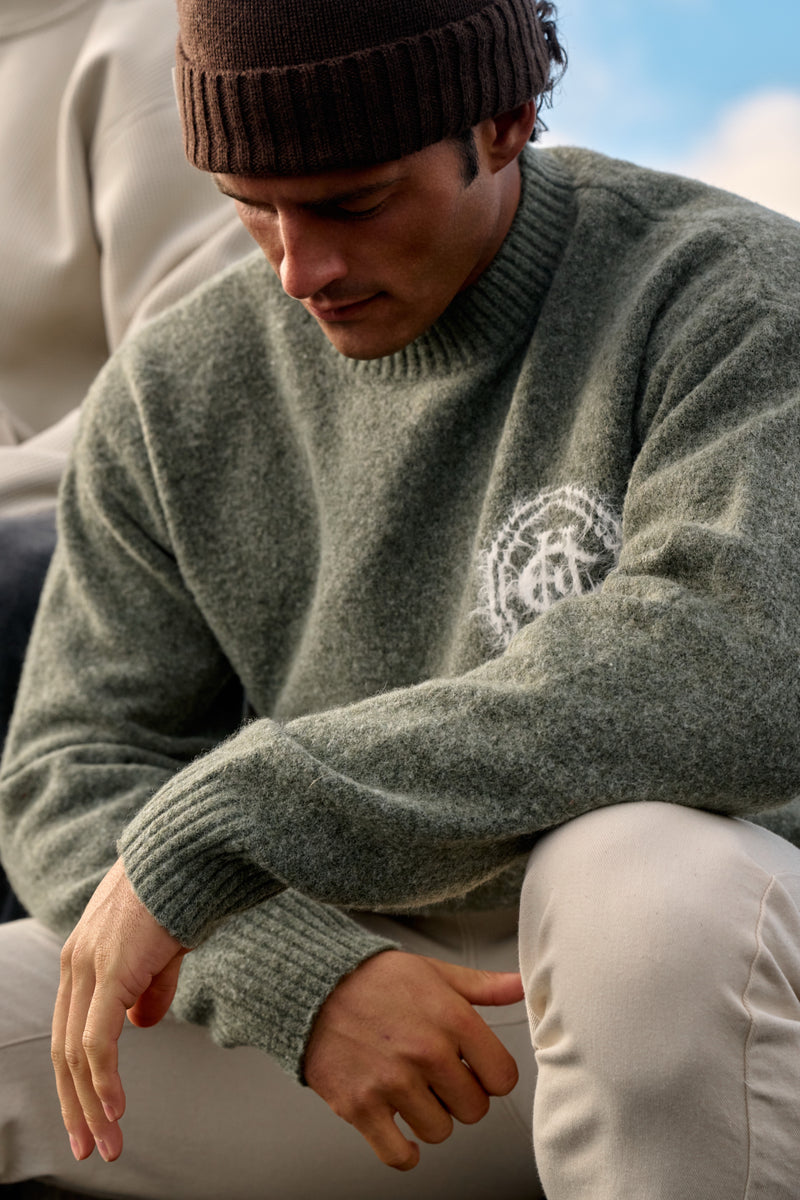 Soft Logo Knit - Dark Green