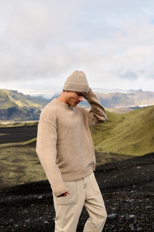Thomas Knit Crewneck - Dark Sand