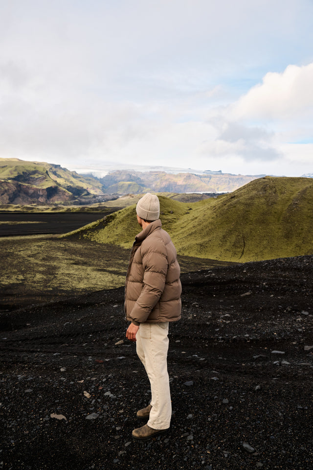 Ribstop Puffer Jacket - Dark Sand