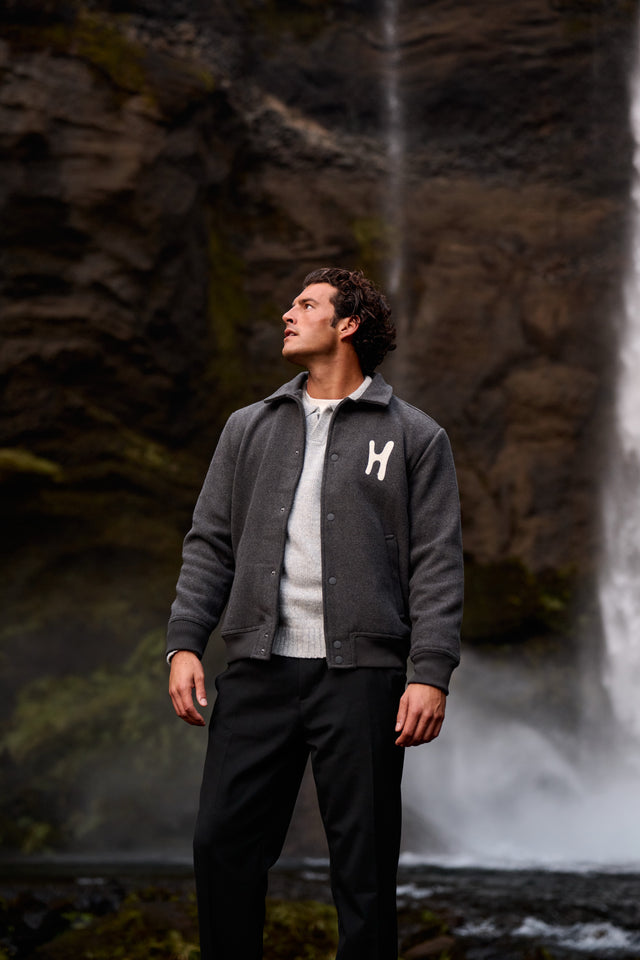 Varsity Jacket - Dark Grey