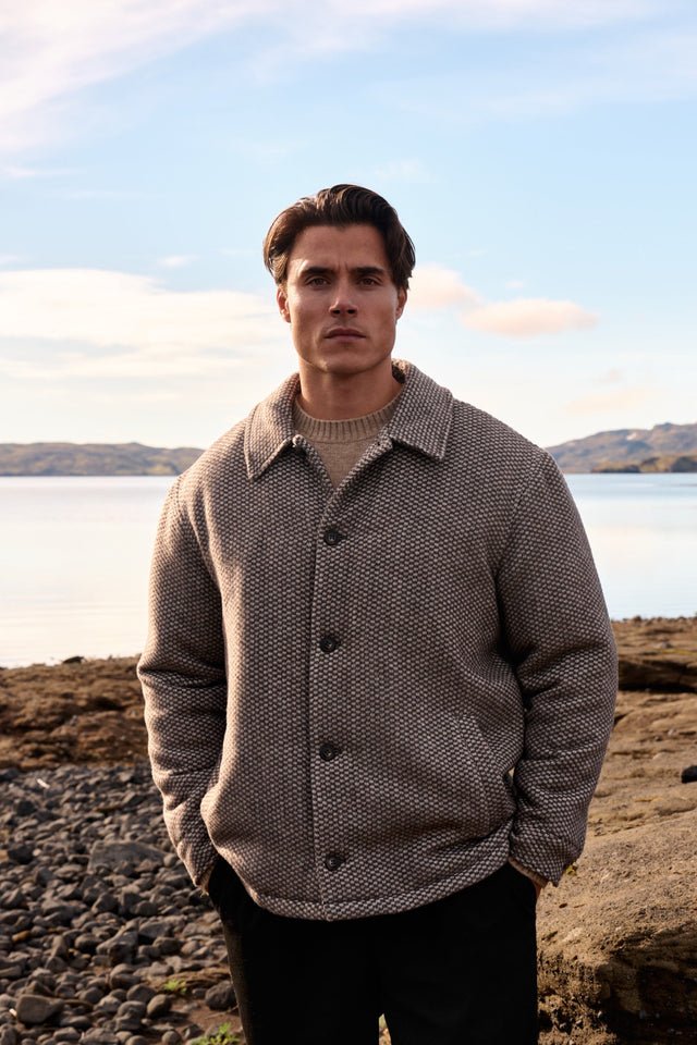 Gefüttertes Overshirt – Braun