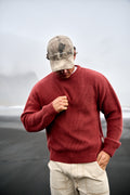 Clean Cable Knit - Deep Red