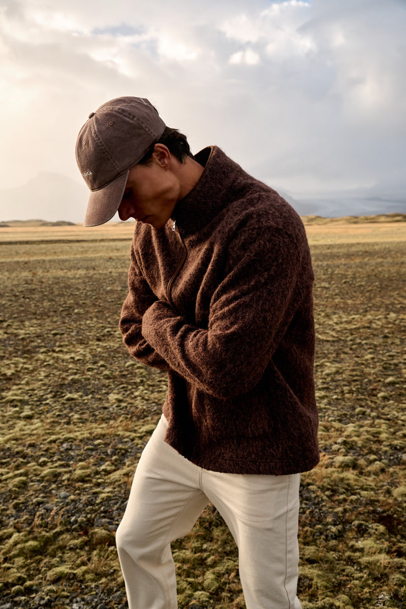 Soft Zip Jacket - Brown