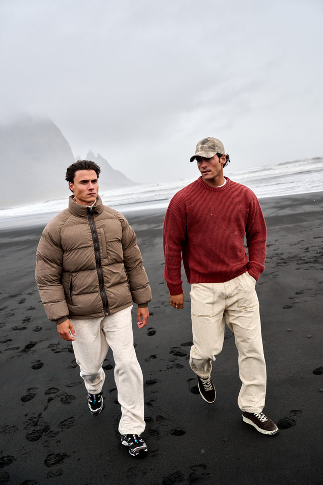Ribstop Puffer Jacket - Dark Sand