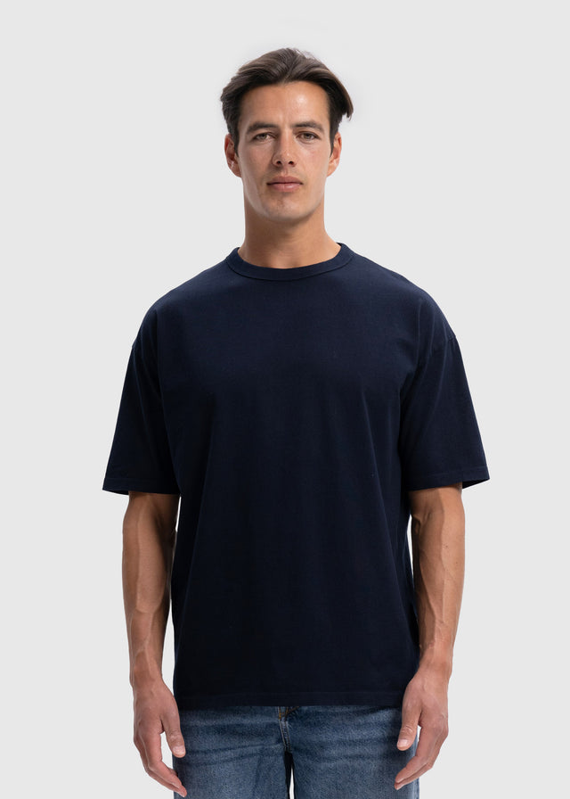 Leichtes Oversized Premium T-Shirt – Marineblau