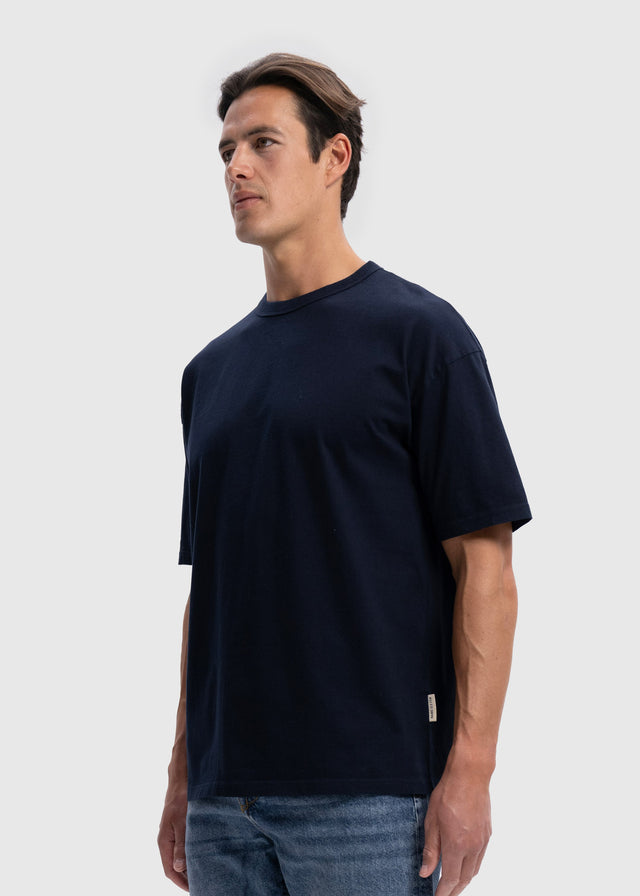 Leichtes Oversized Premium T-Shirt – Marineblau