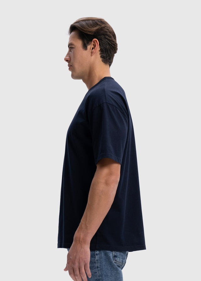 Leichtes Oversized Premium T-Shirt – Marineblau