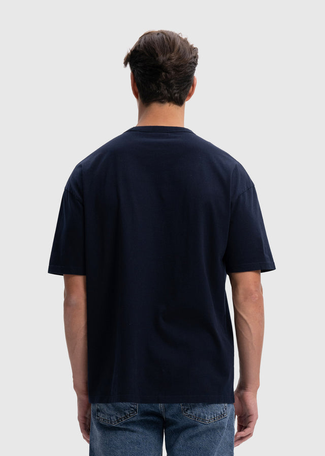 Leichtes Oversized Premium T-Shirt – Marineblau