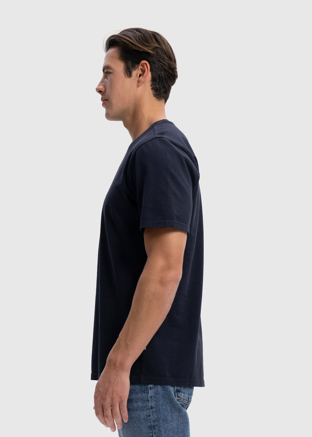 Schweres reguläres Premium-T-Shirt – Marineblau