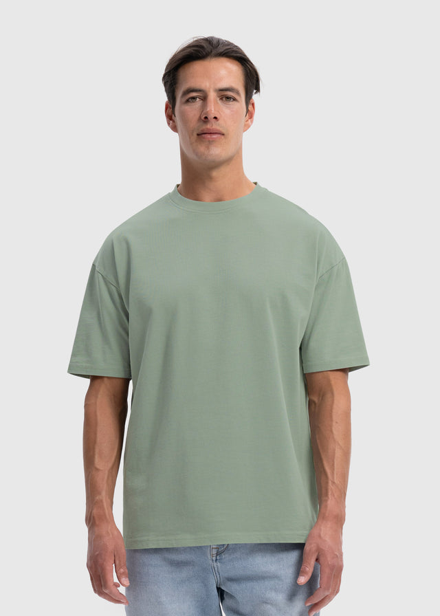 T-shirt premium surdimensionné lourd - Vert sauge
